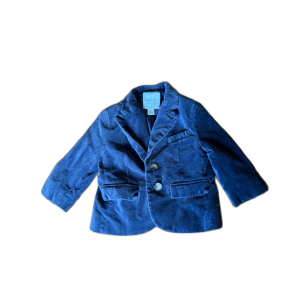 Janie and Jack Baby Boy's Blue Velvet Blazer Size 6-12mo